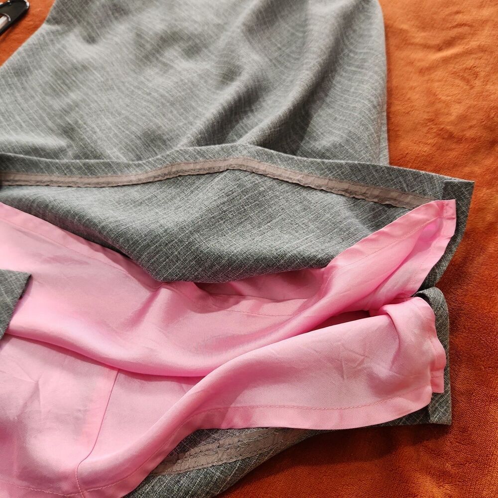 Donna Ricco Sheath Dress Women Size 10 Gray Pink Lined Sleeveless Zipper - Picture 7 of 14